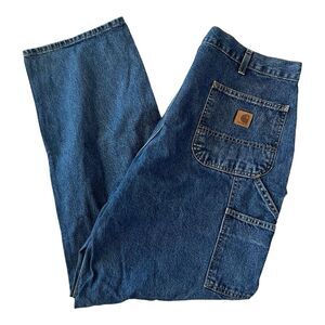 Carhartt Men's Original Dungaree Loose Fit Carpenter‎ Blue Jeans B13 DPS 40x32